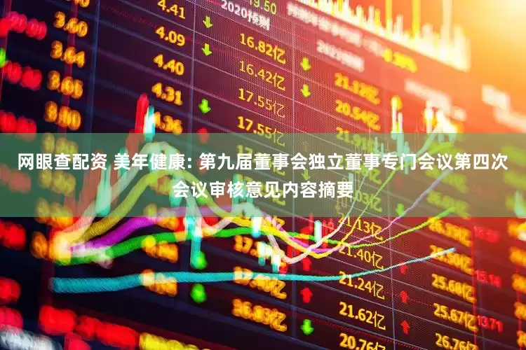 网眼查配资 美年健康: 第九届董事会独立董事专门会议第四次会议审核意见内容摘要