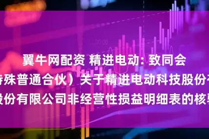 翼牛网配资 精进电动: 致同会计师事务所（特殊普通合伙）关于精进电动科技股份有限公司非经营性损益明细表的核验报告内容摘要